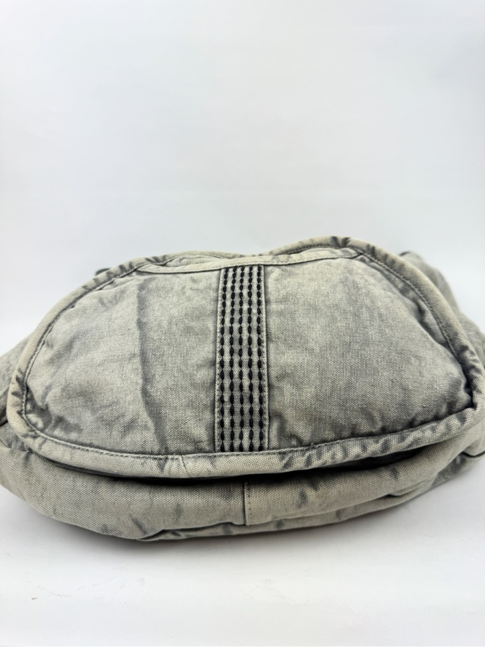 Free People Styx Washed Denim Gray Casual Sling Crossbody Shoulder Bag - Picture 4 of 7